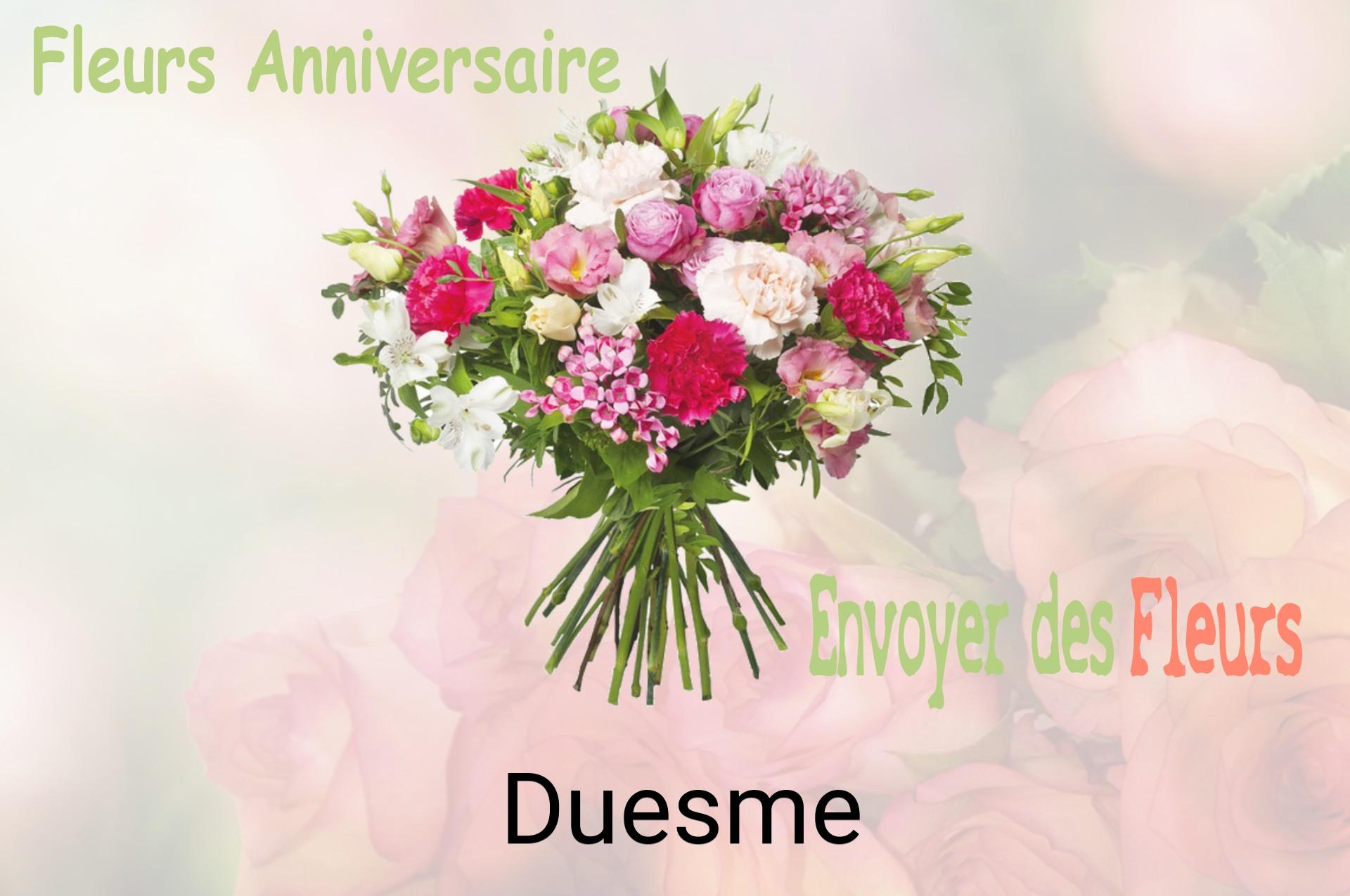 Bouquet de fleurs d’anniversaire livré à Duesme