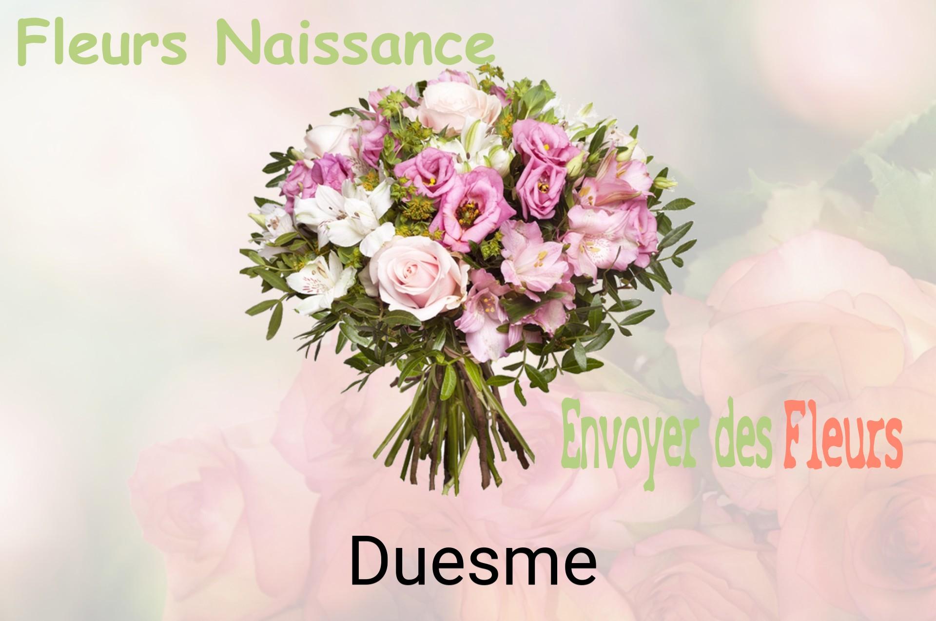 Bouquet de fleurs de naissance livré à Duesme