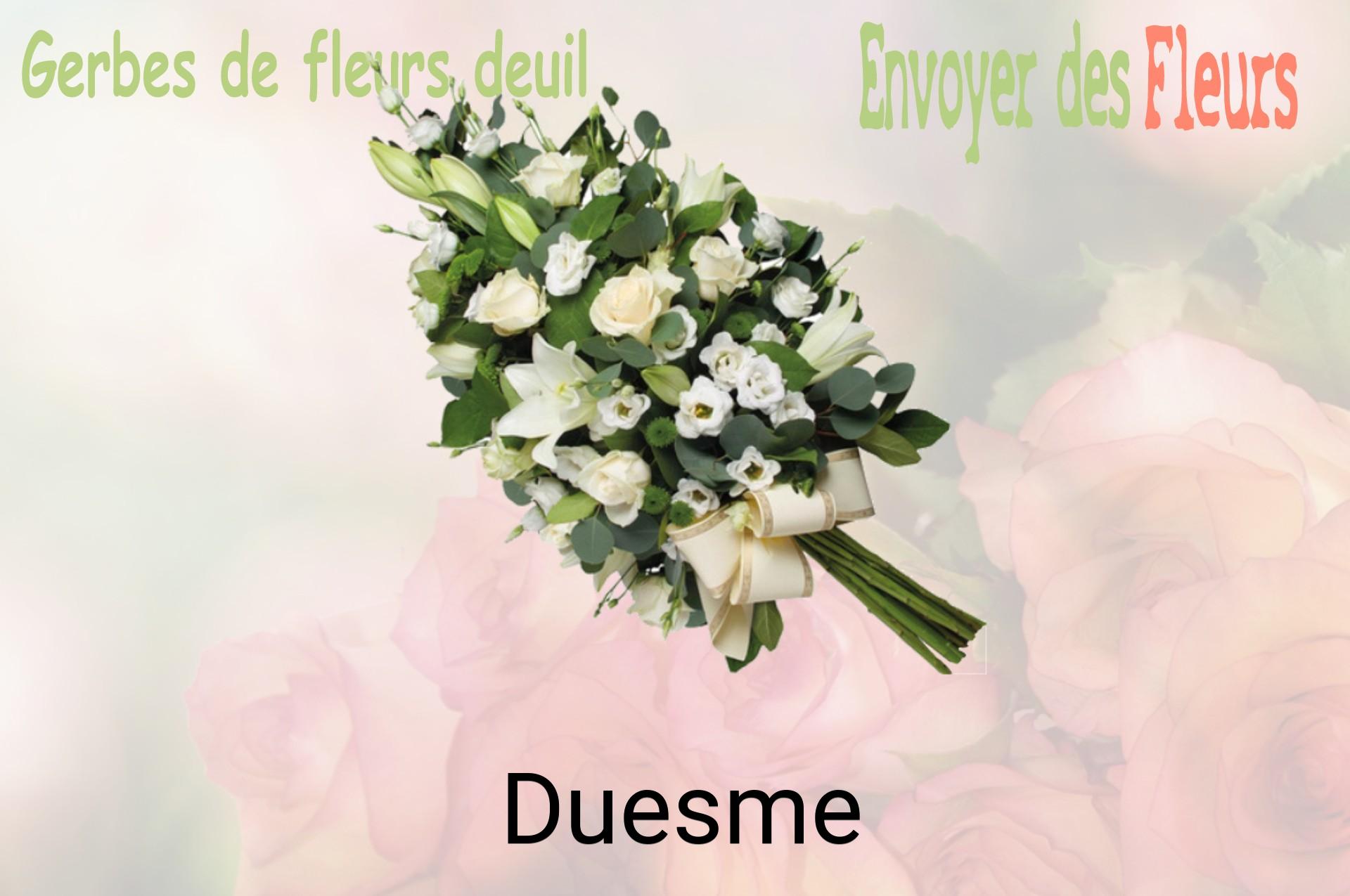 Gerbe de fleurs de deuil livrée à Duesme